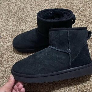 Black ugg mini boot